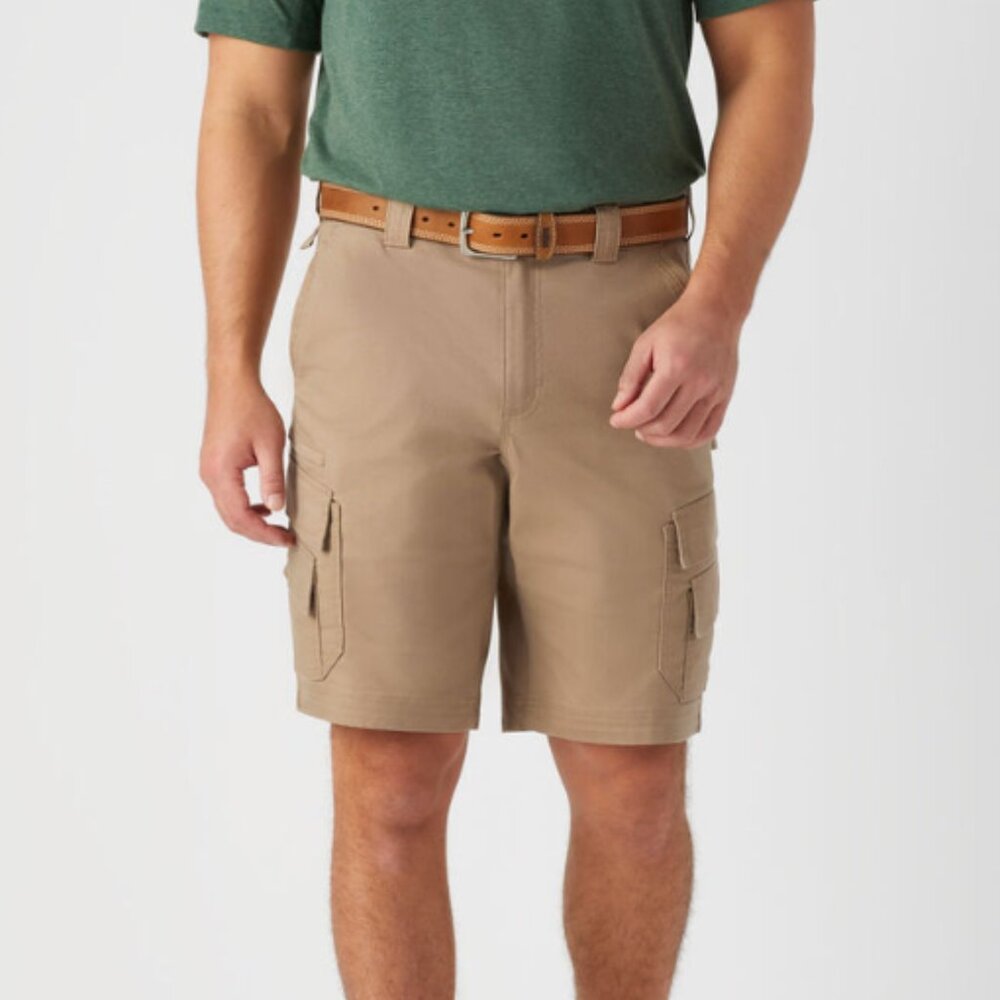 Duluth DryFlex Fire Hose Relaxed Fit 11" Cargo Shorts Size 42 Driftwood Tan NWT